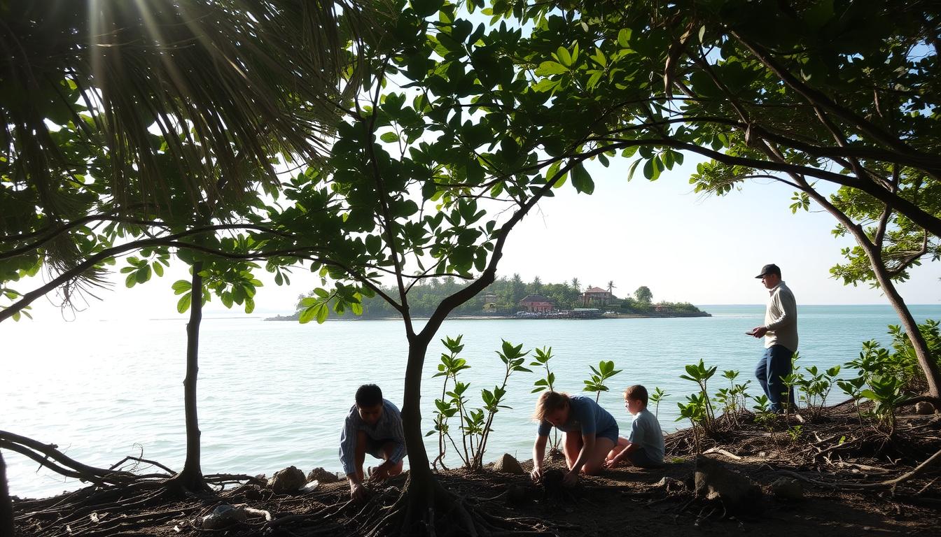 Nelayan dan pelajar tanam mangrove di pesisir utara