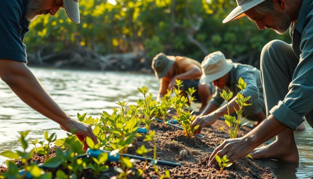 nelayan tanam mangrove